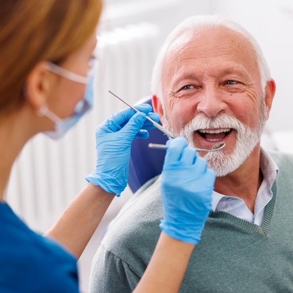 person at dentist